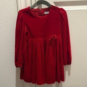 Mayoral Red Velvet Dress